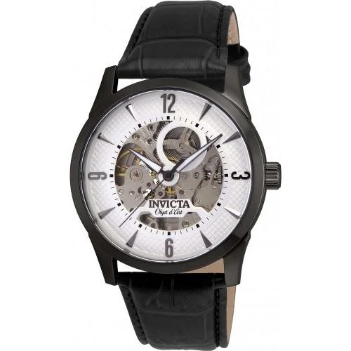 Invicta Men's 22638 Objet D Art Automatic  Black Leather Watch