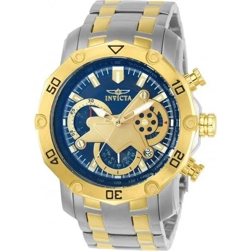 Invicta Men's 22762 Pro Diver Scuba Gold-Tone and White Inserts Stainless Steel Watch