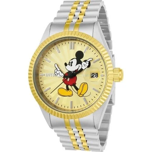 Invicta Men's 22772 Disney Mickey Mouse Gold-Tone and Silver Stainless Steel Watch