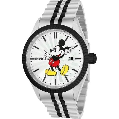 Invicta Men's 22773 Disney Mickey Mouse Black and Silver Stainless Steel Watch