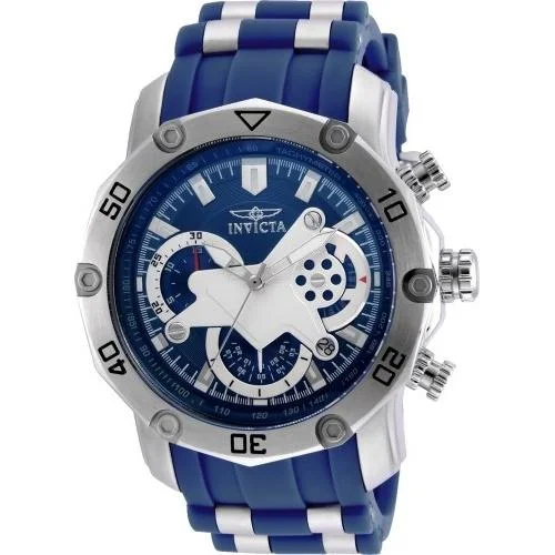 Invicta Men's 22796 Pro Diver Scuba Blue and Silver Polyurethane and Stainless Steel Watch