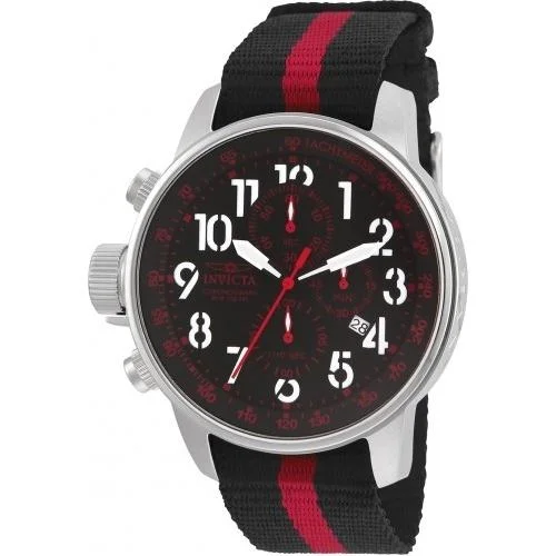 Invicta Men's 22845 I-Force Black and Red Nylon Watch