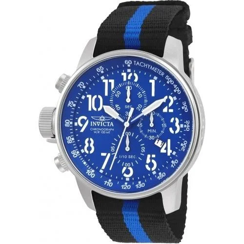 Invicta Men's 22847 I-Force Black and Blue Nylon Watch