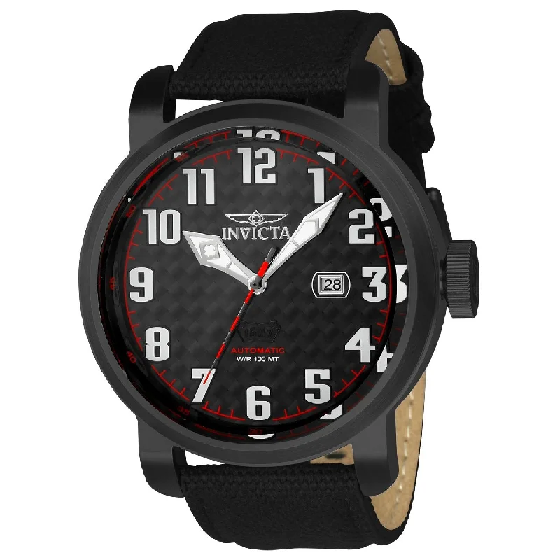 Invicta Men's 23076 Aviator Black Riffle Watch