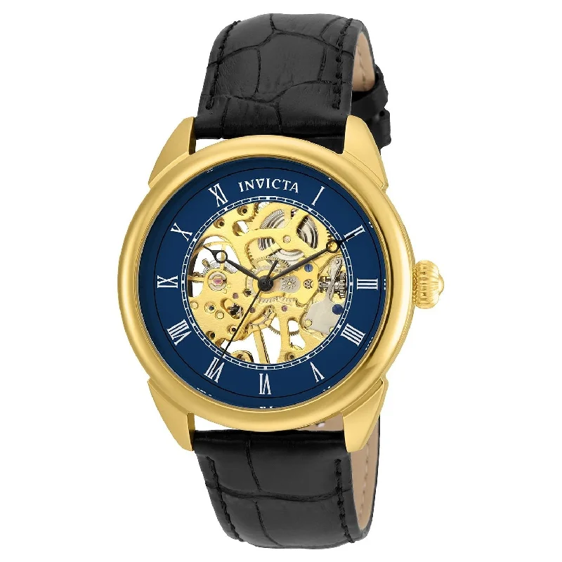 Invicta Men's 23536 Specialty Mechanical Black Leather Watch