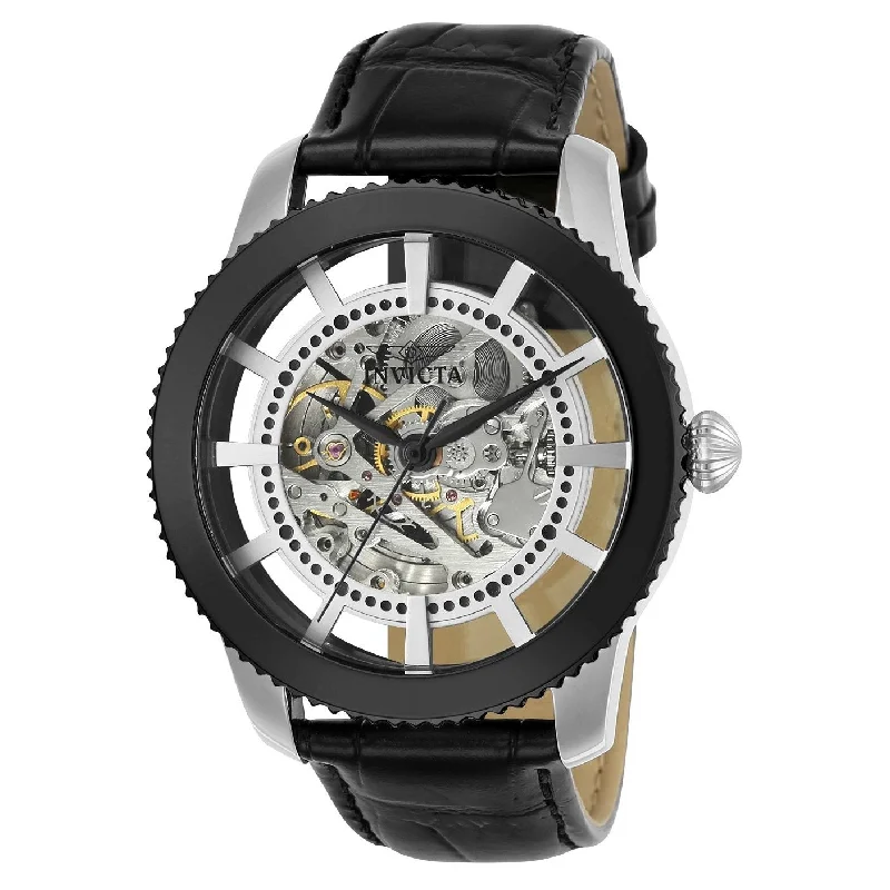 Invicta Men's 23637 Vintage Automatic Black Leather Watch