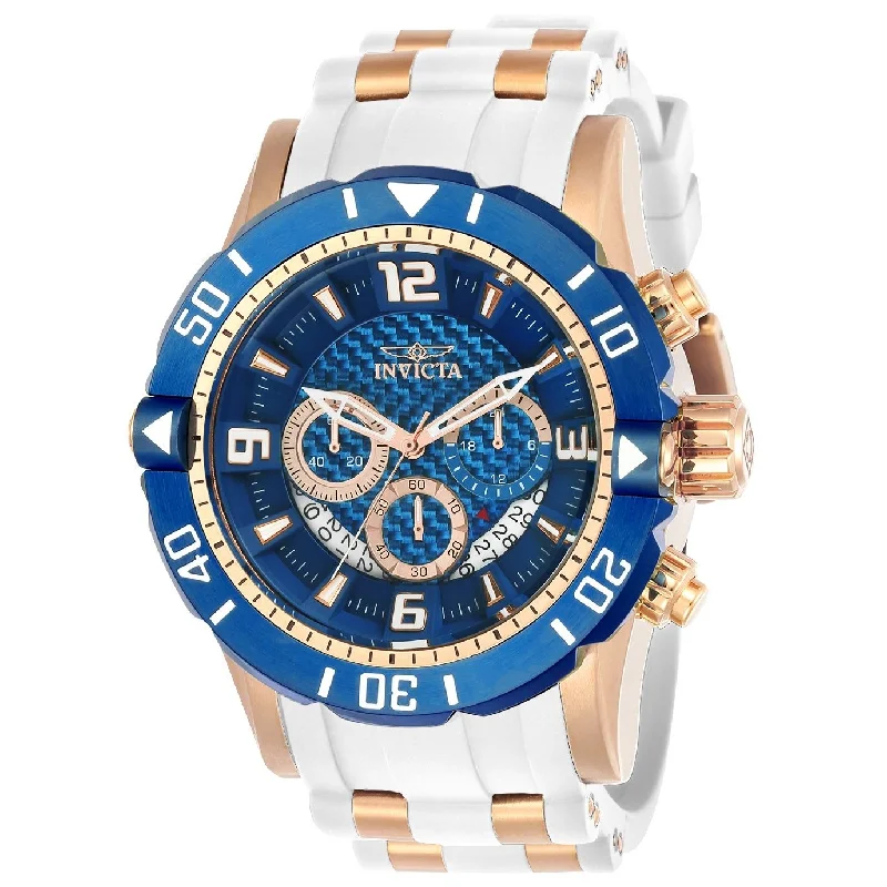 Invicta Men's 23709 Pro Diver White and RG Ins Polyurethane and Stainless Steel Watch