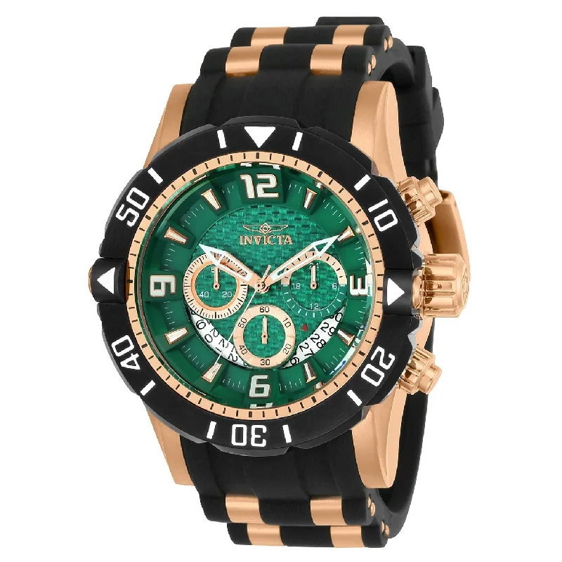 Invicta Men's 23712 Scuba Black and Rose-Tone Polyurethane and Stainless Steel Watch