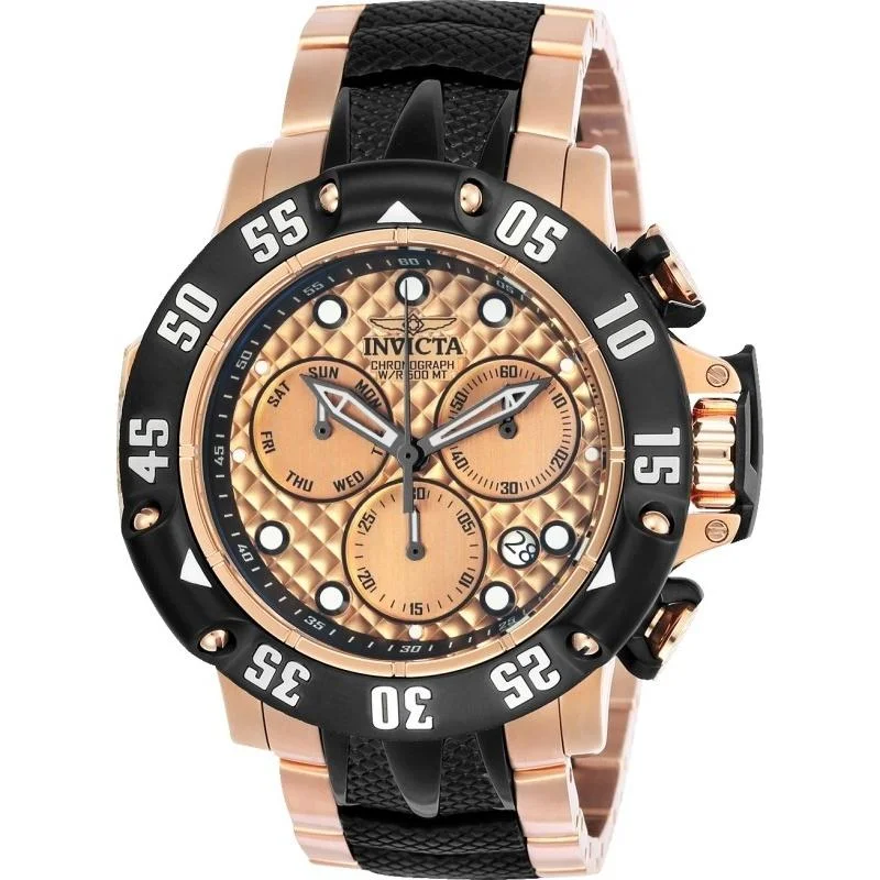 Invicta Men's 23806 Subaqua Rose-Tone and Black Stainless Steel Watch