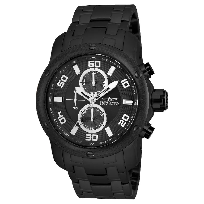 Invicta Men's 24157 Pro Diver Black Stainless Steel Watch