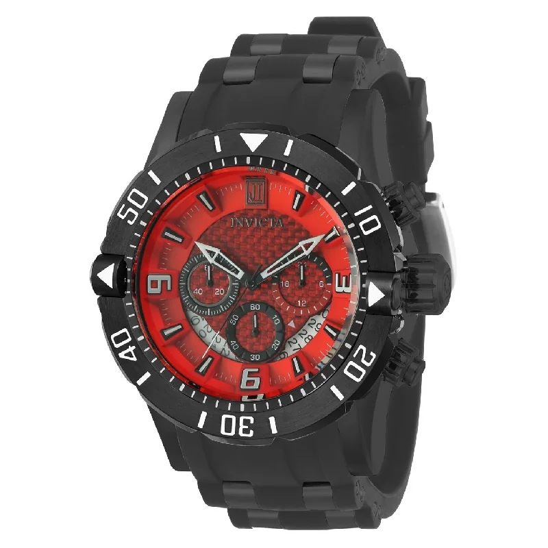 Invicta Men's 24170 Jason Taylor Black Polyurethane and Stainless Steel Watch