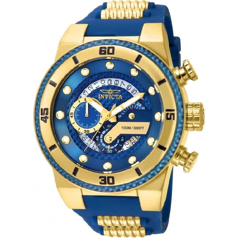 Invicta Men's 24224 S1 Rally Blue and Gold-Tone Polyurethane and Stainless Steel Watch