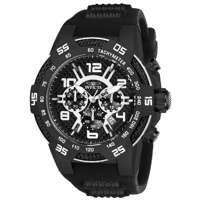 Invicta Men's 24236 Speedway Black Polyurethane and Stainless Steel Watch