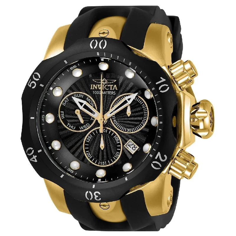 Invicta Men's 24257 Venom Black and Gold-Tone Polyurethane and Stainless Steel Watch