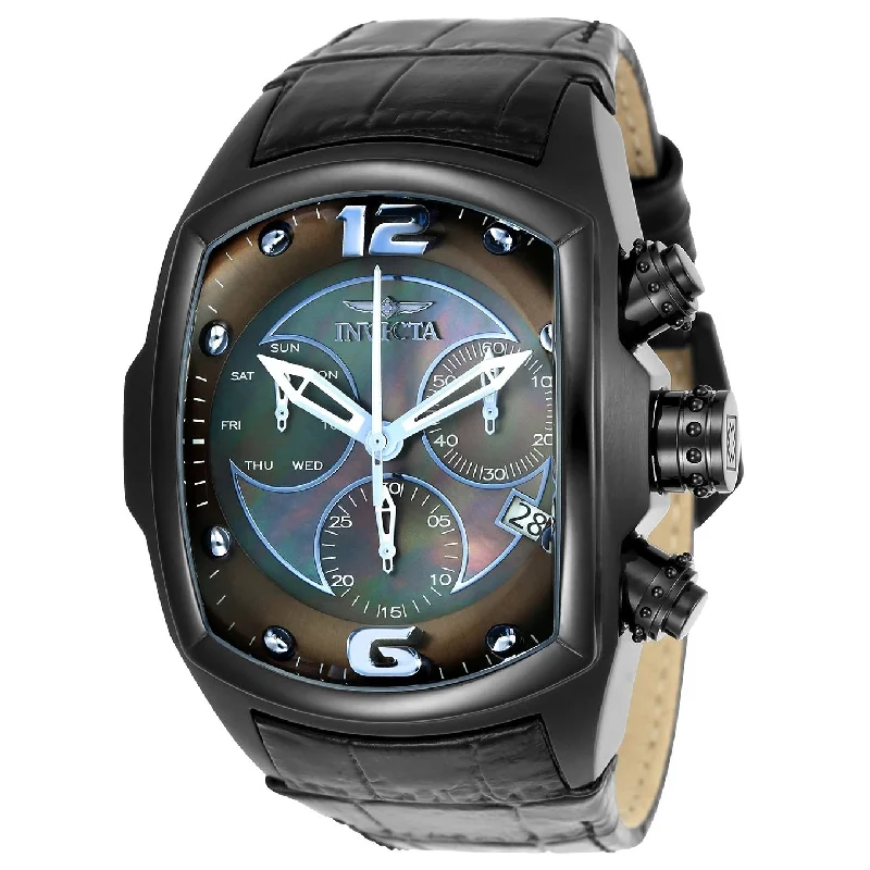 Invicta Men's 24354 Lupah Black Leather Watch