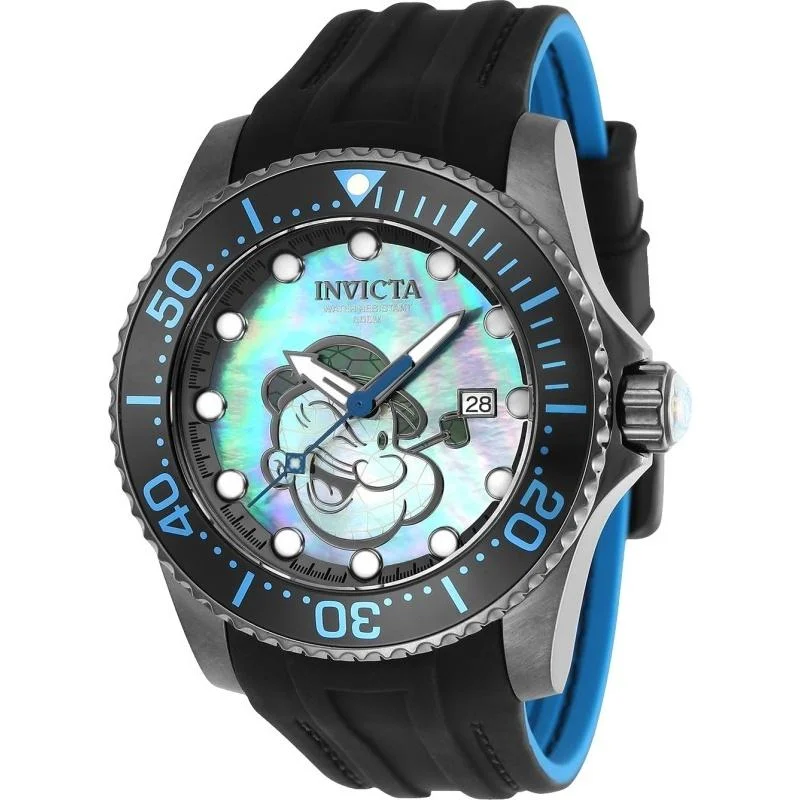 Invicta Men's 24475 Character Popeye Automatic Black Silicone Watch