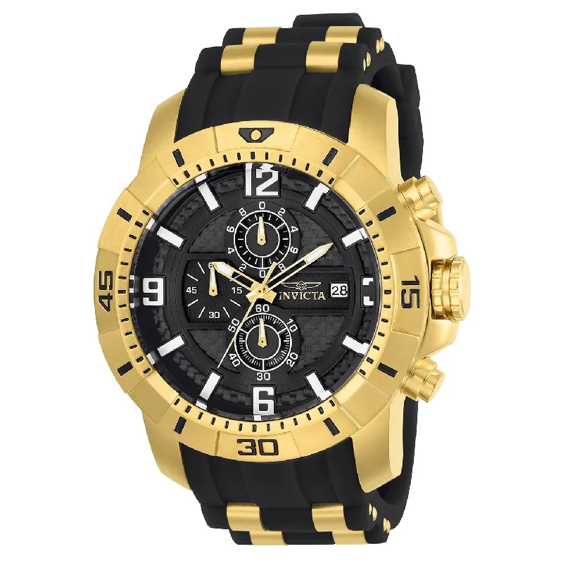 Invicta Men's 24965 Pro Diver Scuba Black and Gold-Tone Polyurethane and Stainless Steel Watch