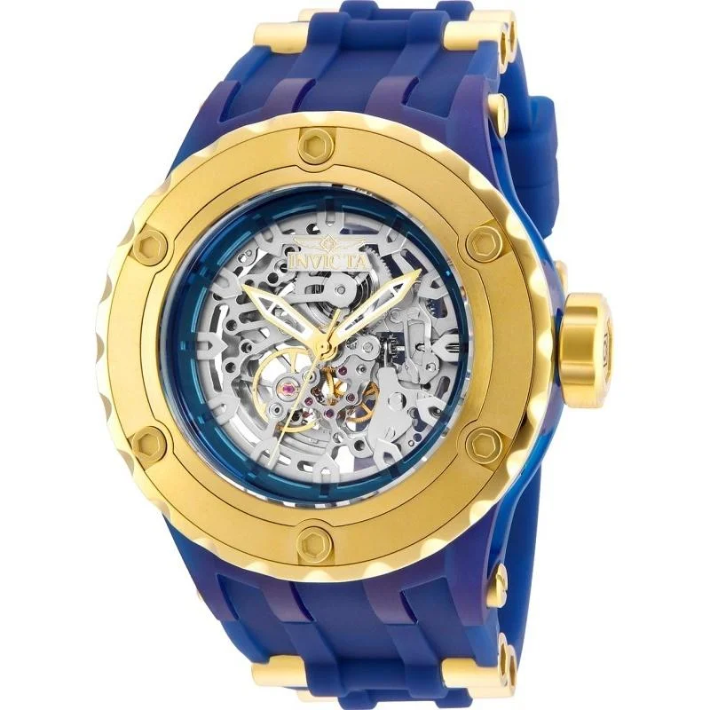 Invicta Men's 25131 Subaqua Automatic Blue and Gold-Tone Silicone Watch