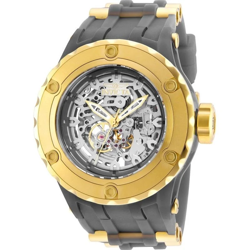 Invicta Men's 25132 Subaqua Automatic Gold-Tone and Grey Silicone Watch