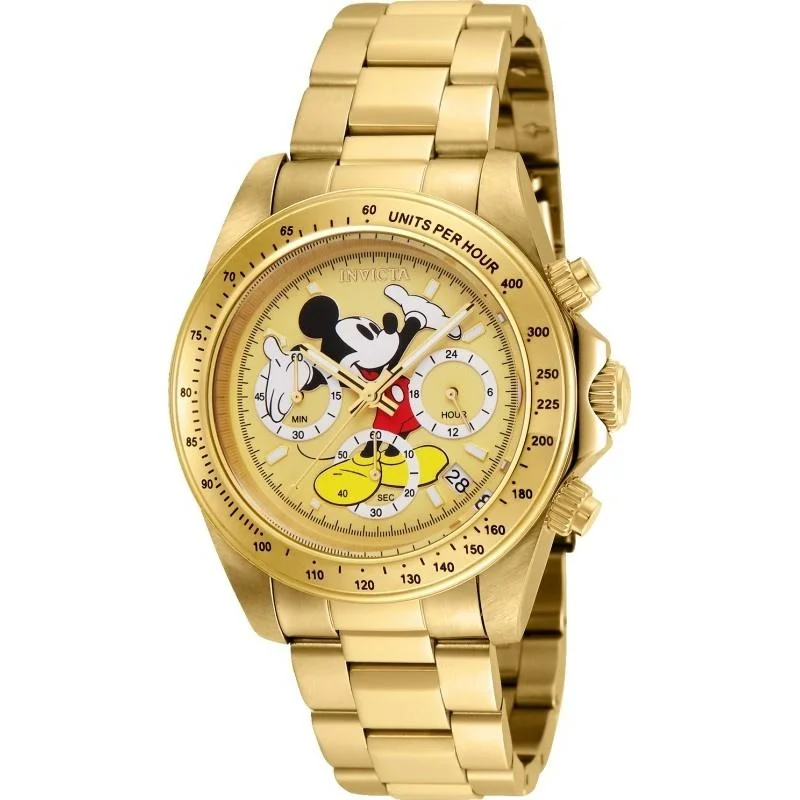 Invicta Men's 25196 Disney Mickey Mouse Gold-Tone Stainless Steel Watch