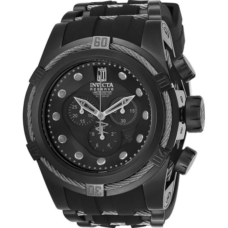 Invicta Men's 25233 Jason Taylor Black and Silver Stainless Steel Watch