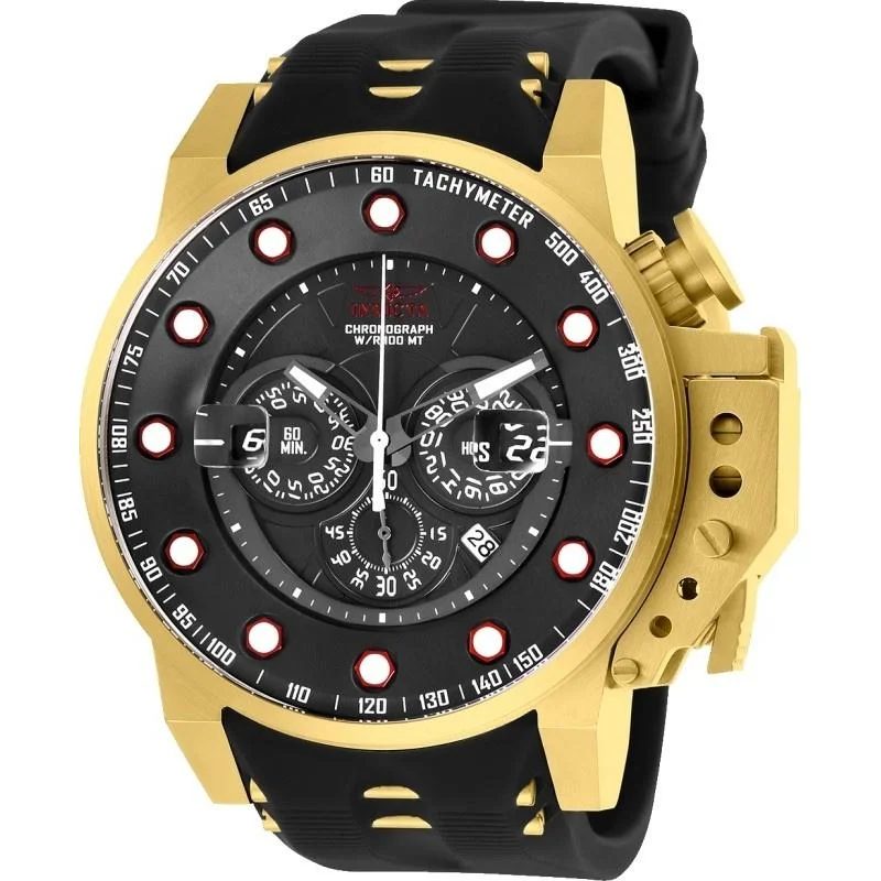 Invicta Men's 25272 I-Force Black and Gold-tone Polyurethane and Stainless Steel Watch