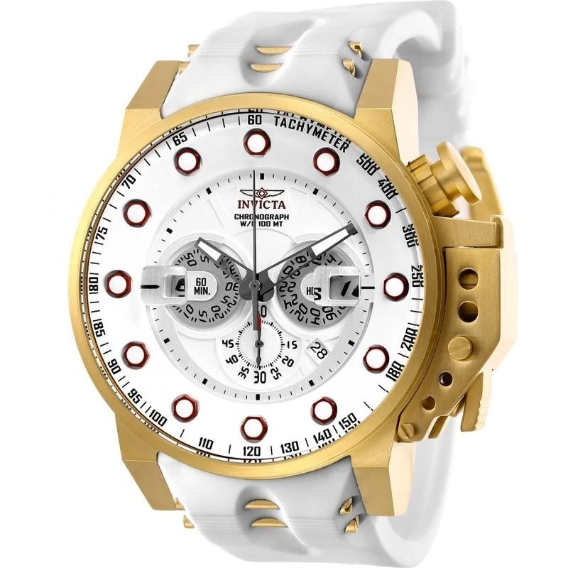 Invicta Men's 25274 I-Force White and Gold inserts Polyurethane and Stainless Steel Watch