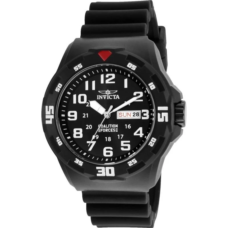 Invicta Men's 25323 Coalition Forces Black Polyurethane Watch