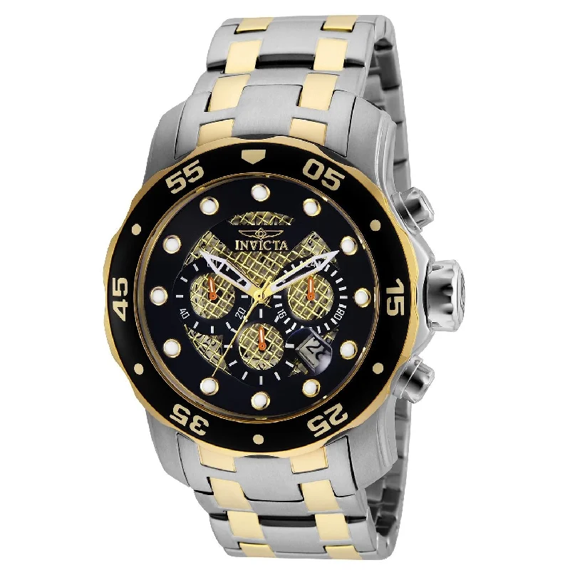 Invicta Men's 25333 Pro Diver Scuba Gold-Tone and Silver Stainless Steel Watch