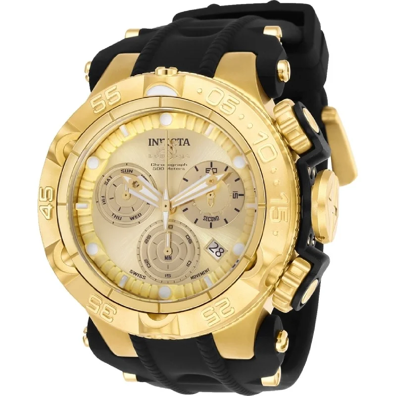 Invicta Men's 25352 Subaqua Noma V Black and Gold-Tone Polyurethane and Stainless Steel Watch