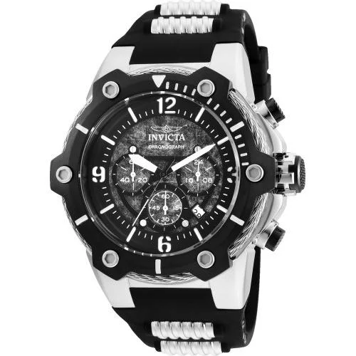 Invicta Men's 25470 Bolt Black and Silver Polyurethane and Stainless Steel Watch