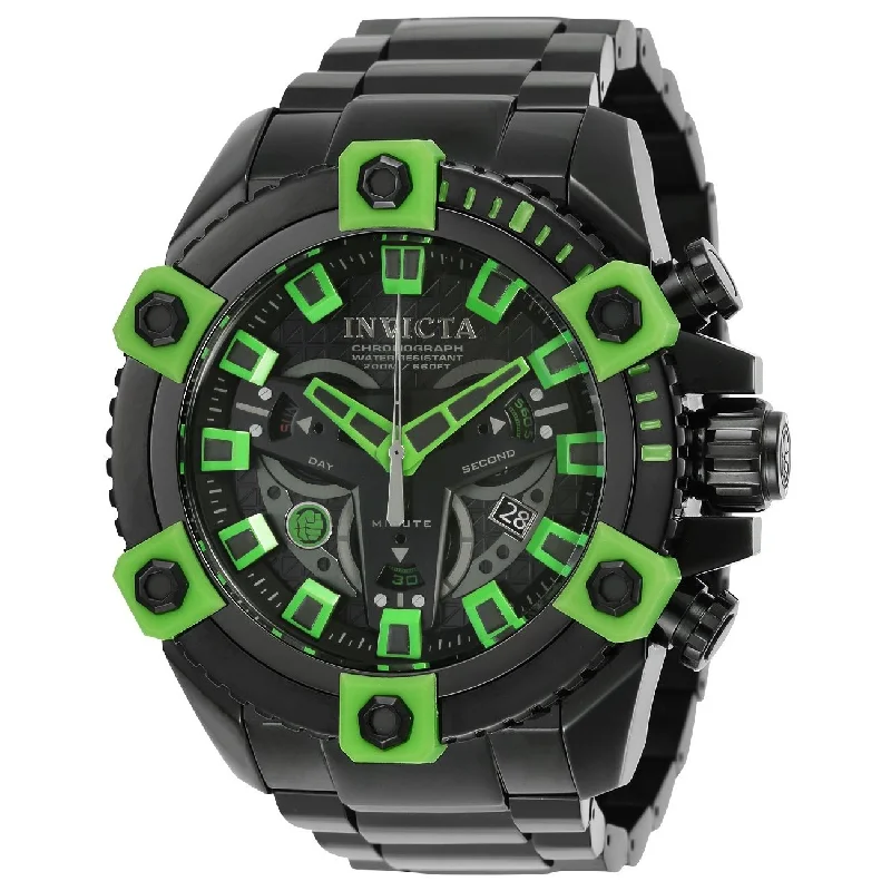 Invicta Men's 25487 Marvel Hulk Black Stainless Steel Watch