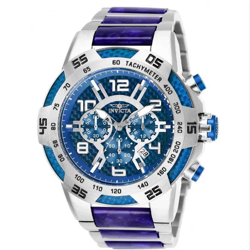 Invicta Men's 25503 Speedway Blue and Silver Stainless Steel Watch