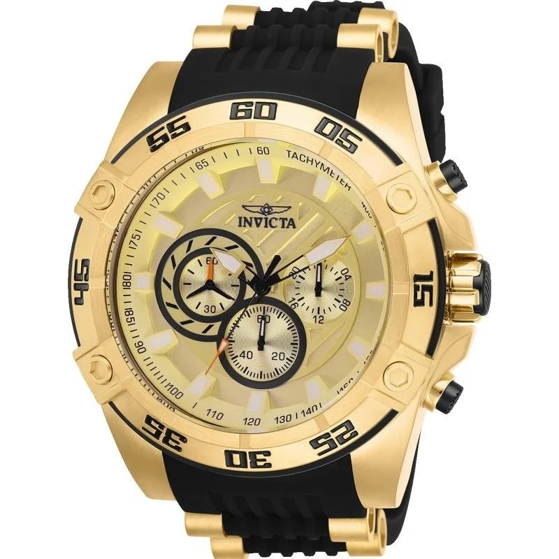 Invicta Men's 25507 Speedway Black and Gold-Tone Stainless Steel Watch