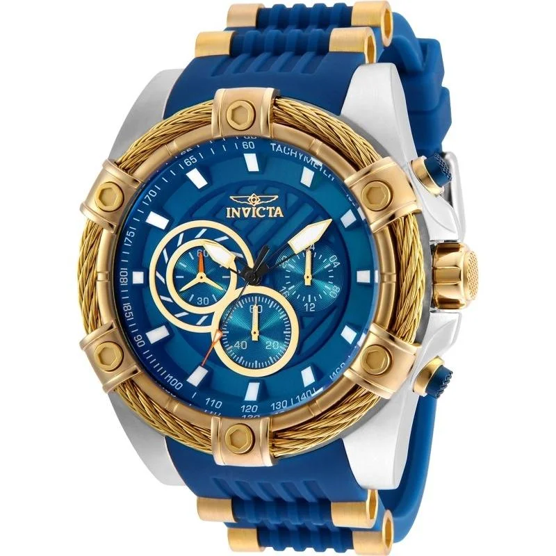 Invicta Men's 25529 Bolt Blue and Gold-Tone Polyurethane and Stainless Steel Watch