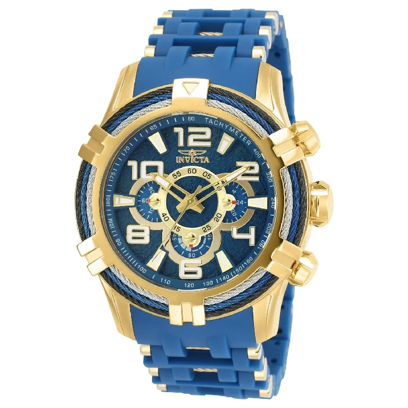 Invicta Men's 25768 Bolt Blue and Gold-Tone Polyurethane and Stainless Steel Watch