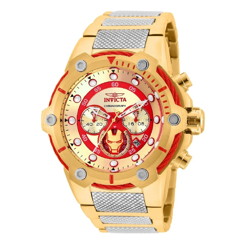 Invicta Men's 25781 Marvel Ironman Gold-tone and Silver Stainless Steel Watch