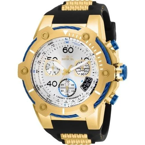 Invicta Men's 25872 Bolt Black and Gold-Tone Polyurethane and Stainless Steel Watch