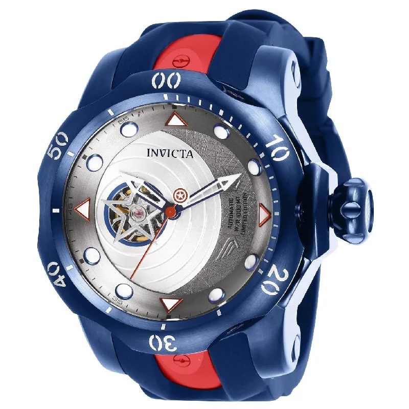 Invicta Men's 26062 Marvel Captain America Automatic Blue Silicone Watch