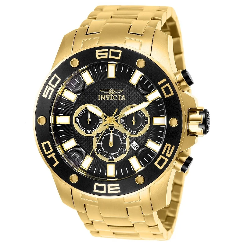 Invicta Men's 26076 Pro Diver Scuba Gold-Tone Stainless Steel Watch