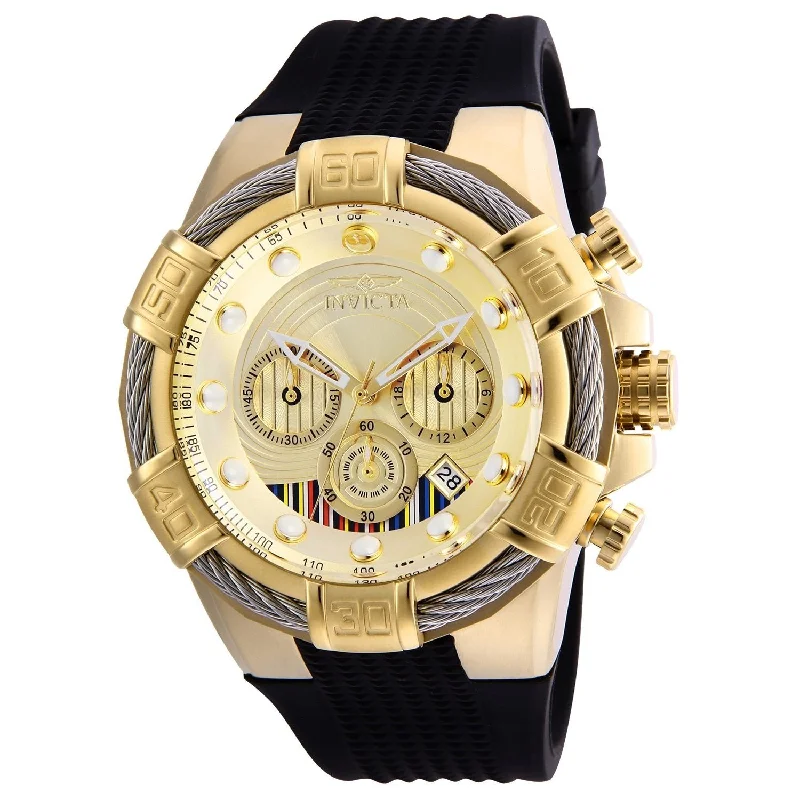 Invicta Men's 26271 Star Wars C-3PO Black Silicone Watch