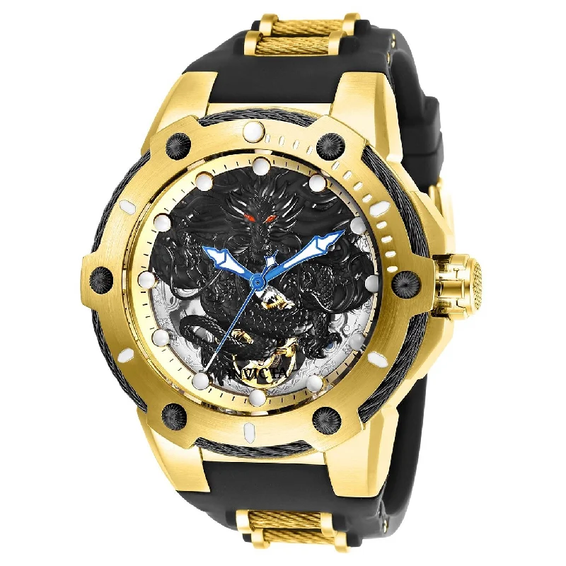 Invicta Men's 26315 Bolt Black and Gold-tone Polyurethane and Stainless Steel Watch