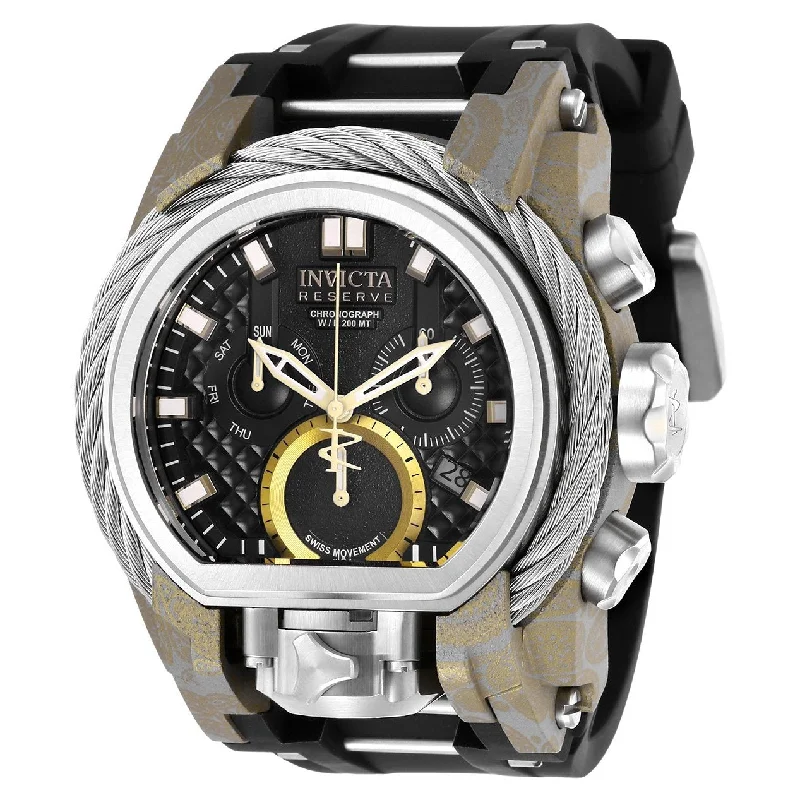 Invicta Men's 26442 Reserve Bolt Zeus Black and Silver Polyurethane and Stainless Steel Watch