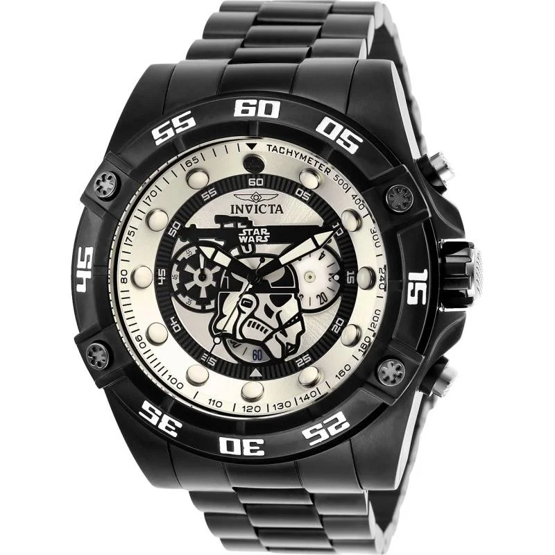 Invicta Men's 26515 Star Wars Stormtrooper Black Stainless Steel Watch