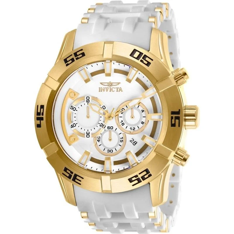 Invicta Men's 26536 Sea Spider White and GLD Ins Polyurethane Watch