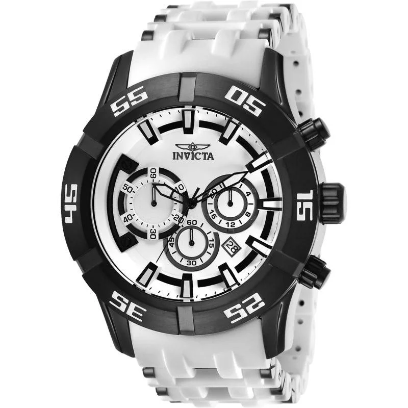 Invicta Men's 26537 Sea Spider Black and White Polyurethane Watch