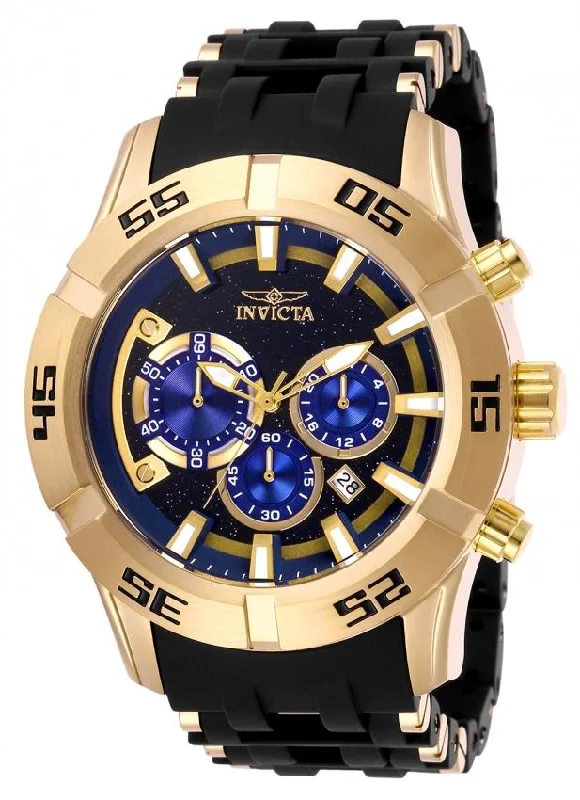 Invicta Men's 26538 Sea Spider Black and Gold-Tone Polyurethane and Stainless Steel Watch