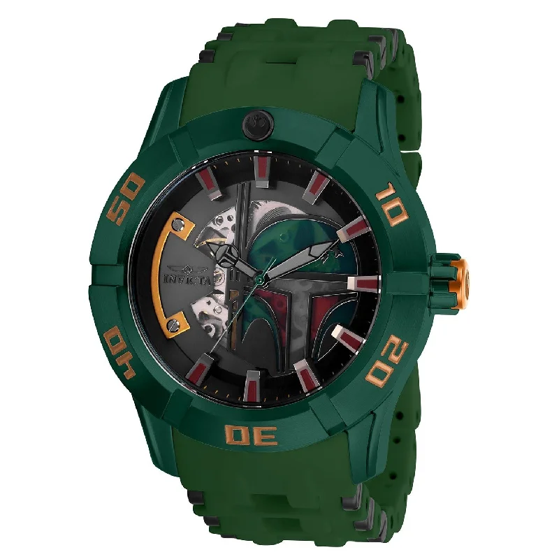 Invicta Men's 26545 Star Wars Boba Fett Automatic Green Polyurethane and Stainless Steel Watch