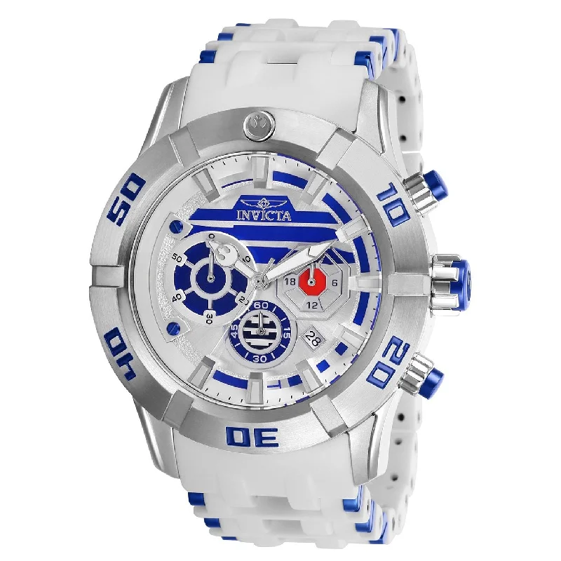 Invicta Men's 26551 Star Wars R2-D2 White Polyurethane and Stainless Steel Watch