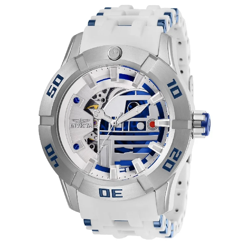 Invicta Men's 26553 Star Wars R2-D2 White Polyurethane and Stainless Steel Watch